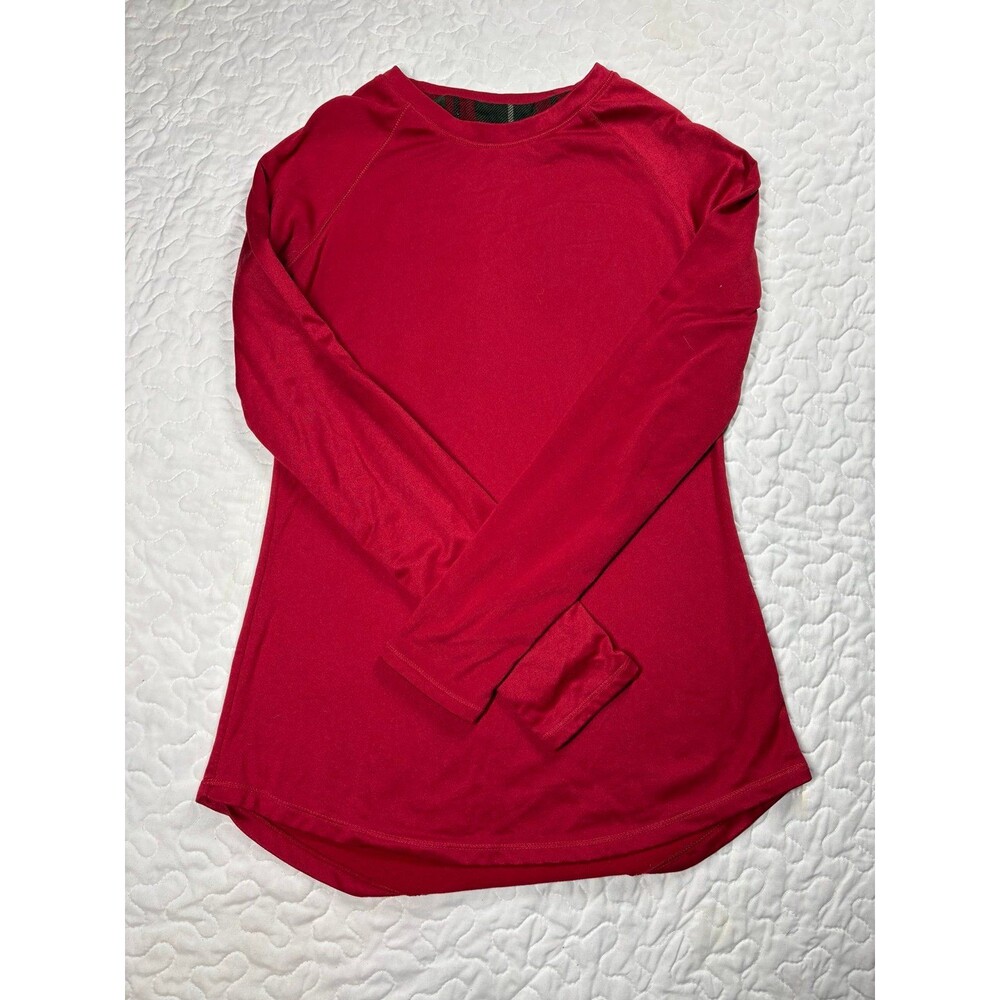 Cuddl Duds Climate Right Red Long Sleeve Insulated Shirt size small